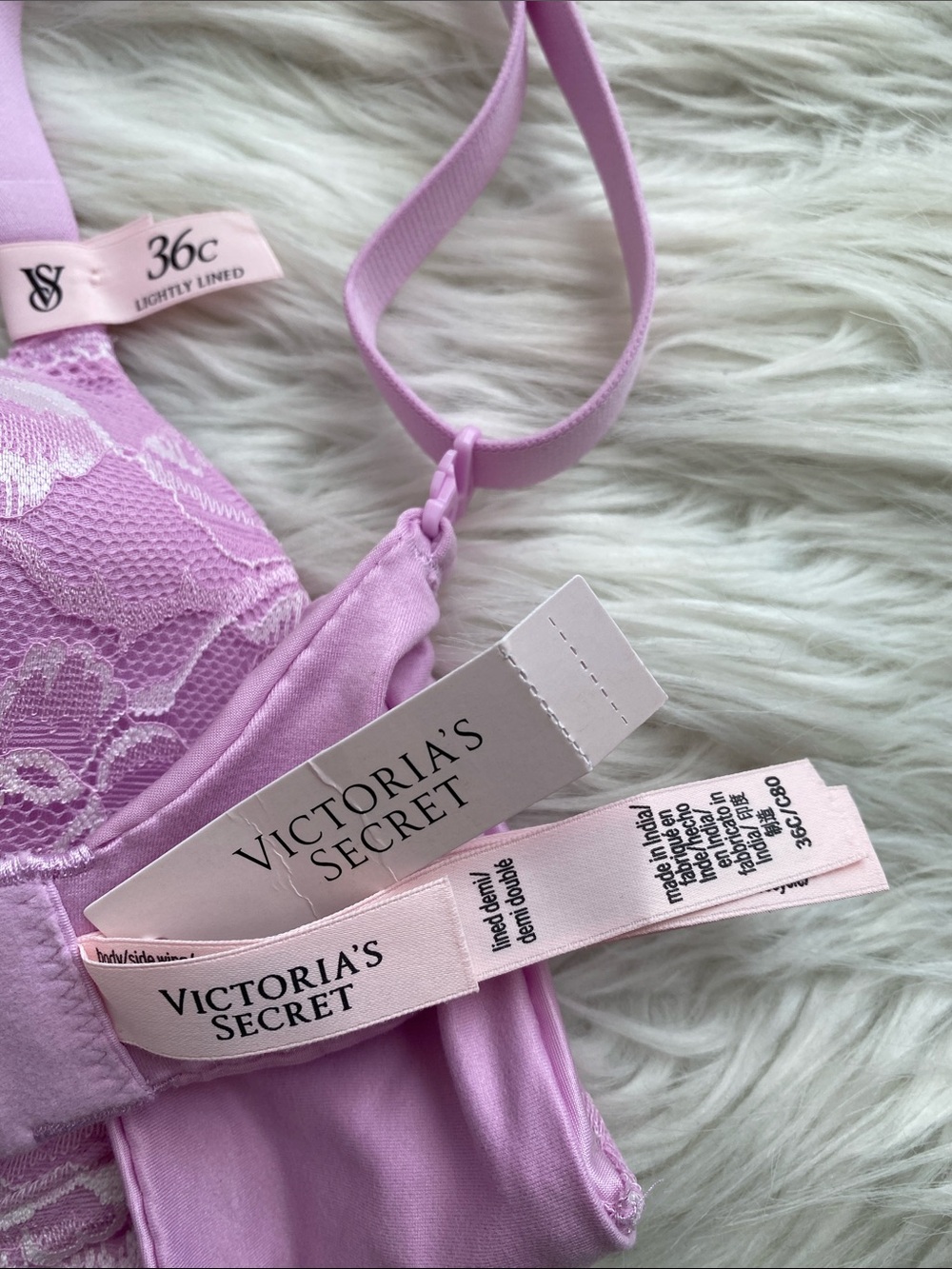 Victoria's Secret | Lilac Lace Body By Victoria Lined Demi Underwire Bra - Picture 10 of 12